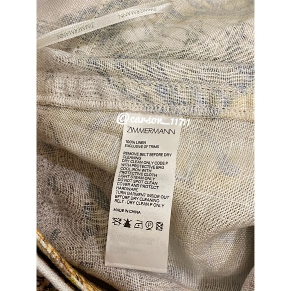 Zimmermann Brightside Batik Patch High Waist Shorts 1 - Picture 8 of 10